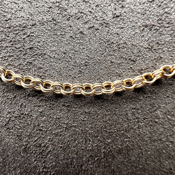 Double Link Cable Chain Necklace sold by Doyle and Doyle an antique and vintage jewelry boutique