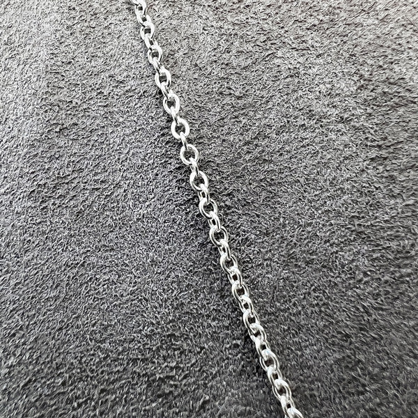 Thin Silver Cable Chain sold by Doyle and Doyle an antique and vintage jewelry boutique