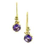 Fancy Basket Gemstone Drop Earrings 18k gold- Heirloom by Doyle & Doyle