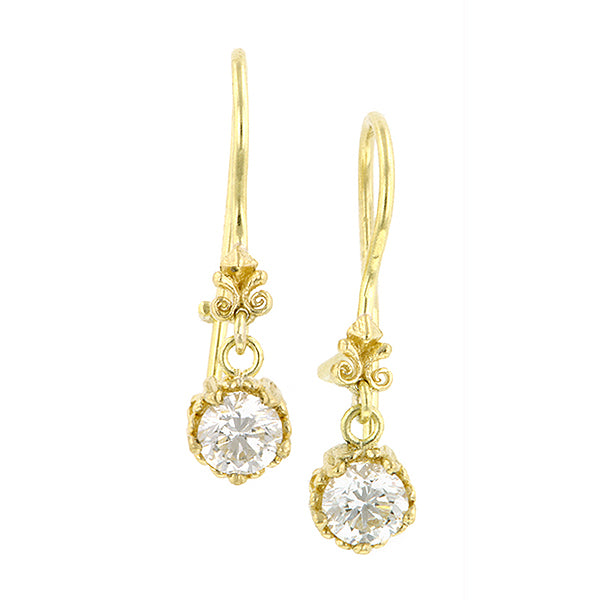 Fancy Basket Diamond Drop Earrings- Heirloom by Doyle & Doyle