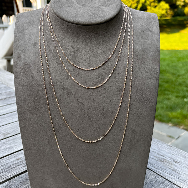 Flat Cable Chain sold by Doyle and Doyle an antique and vintage jewelry boutique