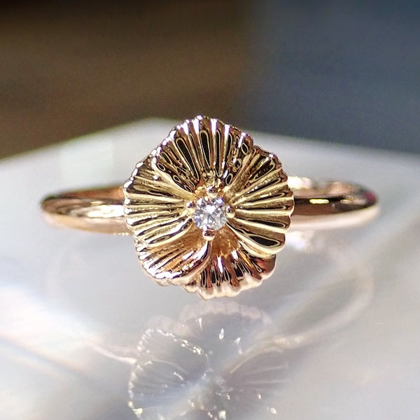 Rose and Yellow Gold Diamond Pansy Ring, from the Heirloom by Doyle & Doyle Collection