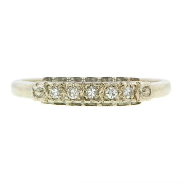 Vintage Diamond Wedding Band Ring, from Doyle & Doyle vintage and antique jewelry