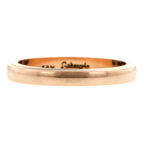 Vintage Rose Gold Wedding Band Ring, signed for Lohengrin. From Doyle & Doyle vintage and antique jeweler.