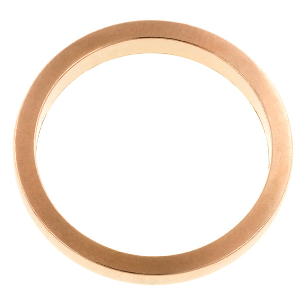 Vintage Rose Gold Wedding Band Ring, signed for Lohengrin. From Doyle & Doyle vintage and antique jeweler.