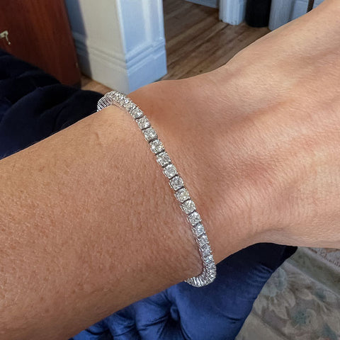 Estate Diamond Tennis Bracelet sold by Doyle and Doyle an antique and vintage jewelry boutique