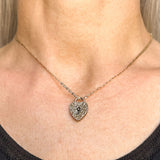 Antique Engraved Heart Lock Charm, sold by Doyle & Doyle an antique and vintage jewelry boutique