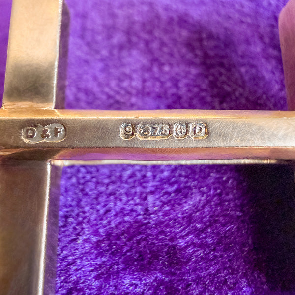 Vintage Sapphire Cufflinks sold by Doyle and Doyle an antique and vintage jewelry boutique