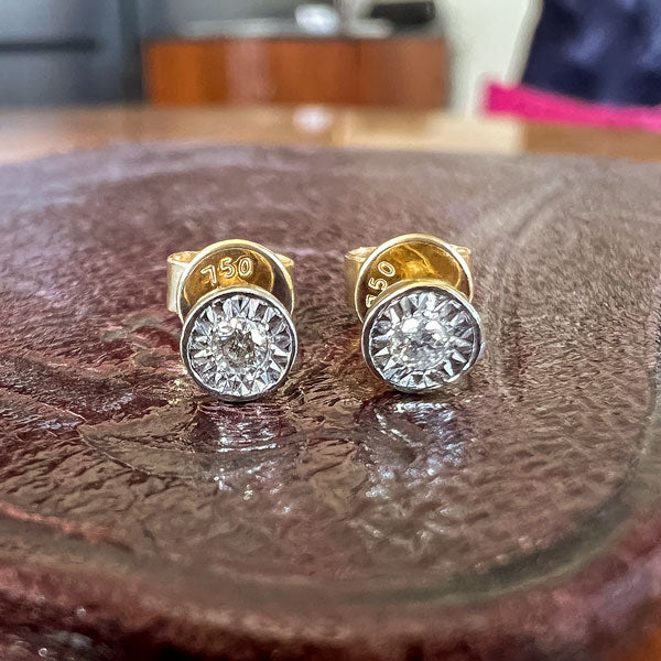 Diamond Stud Earrings, from Doyle & Doyle antique and vintage jewelry boutique