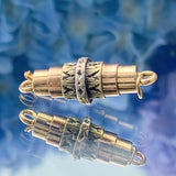 Antique Gold Barrel Clasp for a necklace, sold by Doyle & Doyle antique and vintage jewelry boutique
