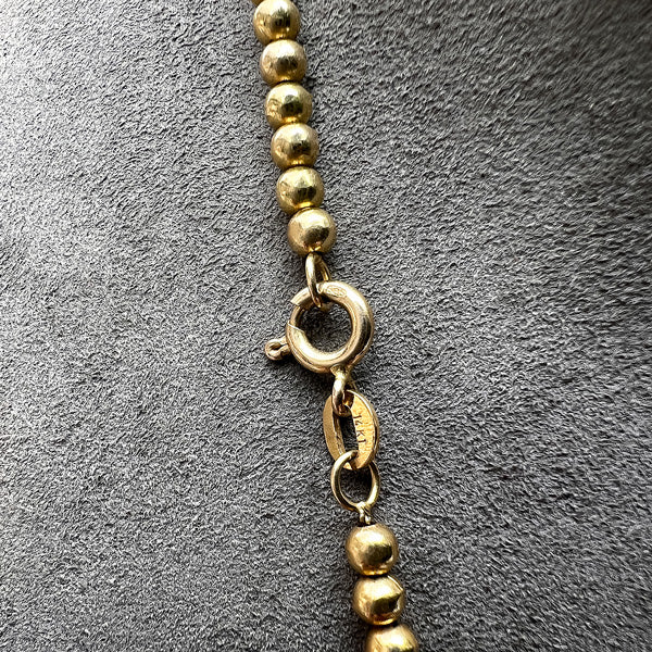 Vintage Bead Chain Necklace sold by Doyle and Doyle an antique and vintage jewelry boutique