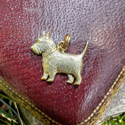 Vintage Scottie Charm sold by Doyle and Doyle an antique and vintage jewelry boutique