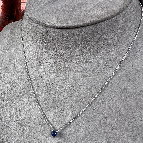 Sapphire Cabochon Necklace sold by Doyle and Doyle an antique and vintage jewelry boutique