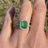 Green Tourmaline & Diamond Ring, sold by Doyle & Doyle antique and vintage jewelry boutique
