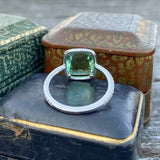 Green Tourmaline & Diamond Ring, sold by Doyle & Doyle antique and vintage jewelry boutique