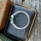 Green Tourmaline & Diamond Ring, sold by Doyle & Doyle antique and vintage jewelry boutique