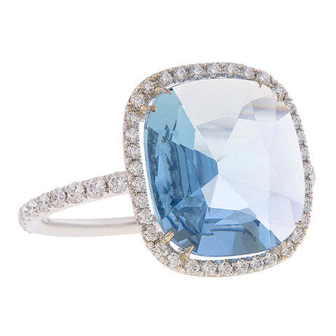 Aquamarine and Diamond Ring, from Doyle & Doyle antique and vintage jewelry boutique