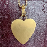 Vintage Diamond Heart Necklace sold by Doyle and Doyle an antique and vintage jewelry boutique
