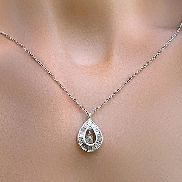 Vintage Diamond Pendant Necklace, sold by Doyle & Doyle antique and vintage jewelry boutique