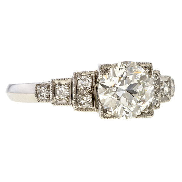 Art Deco Engagement Ring, RBC 0.86ct. sold by Doyle and Doyle an antique and vintage jewelry boutique