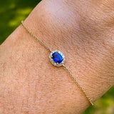 Sapphire & Diamond Bracelet sold by Doyle and Doyle an antique and vintage jewelry boutique