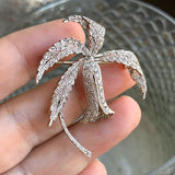 Antique Diamond Pavé Flower Brooch, sold by Doyle & Doyle antique and vintage jewelry boutique