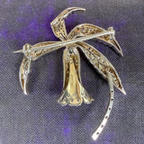 Antique Diamond Pavé Flower Brooch, sold by Doyle & Doyle antique and vintage jewelry boutique