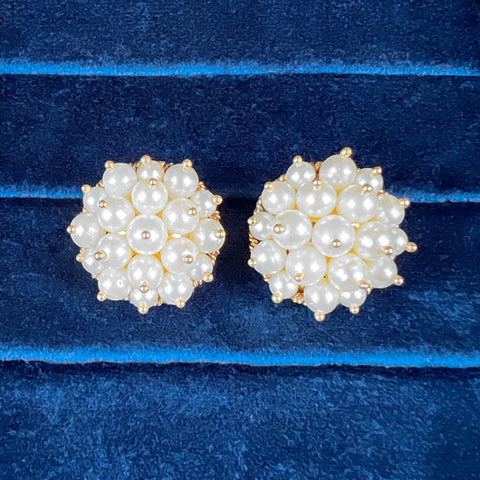 Vintage Pearl Clip Earrings