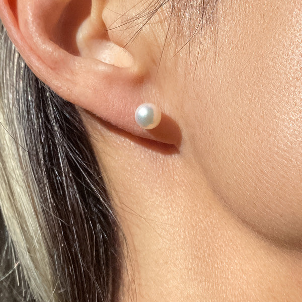 Pearl Stud Earrings sold by Doyle and Doyle an antique and vintage jewelry boutique