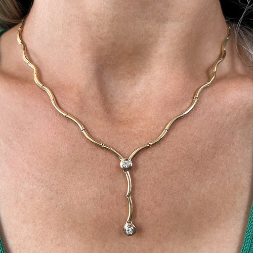 Vintage Diamond Necklace sold by Doyle and Doyle an antique and vintage jewelry boutique