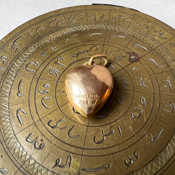 Victorian Heart Locket Pendant sold by Doyle and Doyle an antique and vintage jewelry boutique