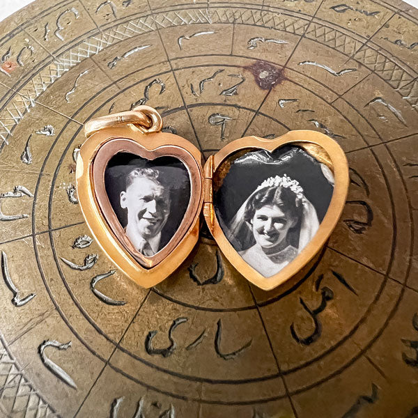 Victorian Heart Locket Pendant sold by Doyle and Doyle an antique and vintage jewelry boutique