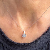 Diamond Cluster Pendant Necklace, sold by Doyle & Doyle antique and vintage jewelry boutique