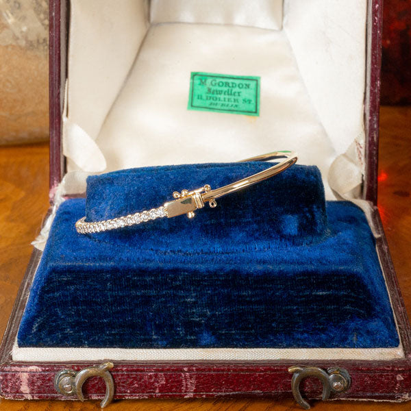 Diamond Bangle Bracelet sold by Doyle and Doyle an antique and vintage jewelry boutique