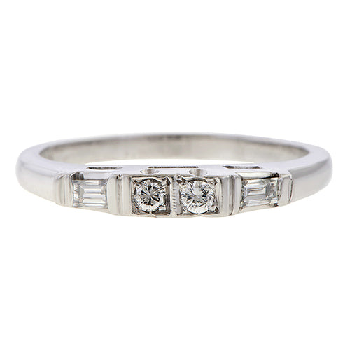 Vintage Diamond Wedding Band sold by Doyle and Doyle an antique and vintage jewelry boutique