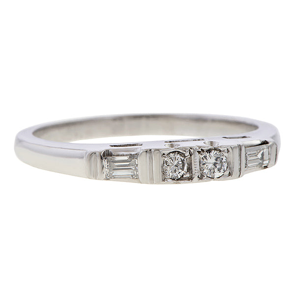 Vintage Diamond Wedding Band sold by Doyle and Doyle an antique and vintage jewelry boutique