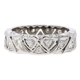 Vintage Patterned Diamond Band sold by Doyle and Doyle an antique and vintage jewelry boutique