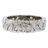 Vintage Patterned Diamond Band sold by Doyle and Doyle an antique and vintage jewelry boutique