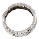 Vintage Patterned Diamond Band sold by Doyle and Doyle an antique and vintage jewelry boutique