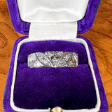 Vintage Patterned Diamond Band sold by Doyle and Doyle an antique and vintage jewelry boutique