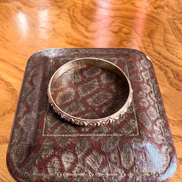 Vintage Patterned Wedding Band sold by Doyle and Doyle an antique and vintage jewelry boutique