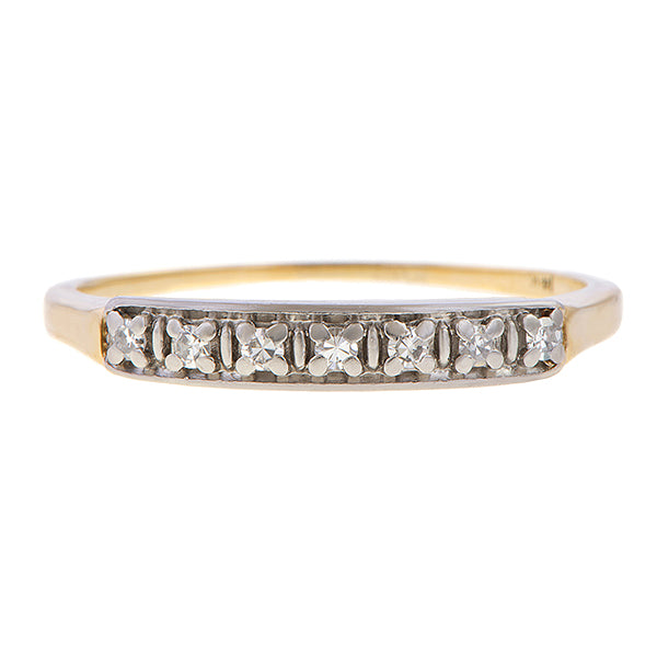 Vintage Two Toned Diamond Band Ring, from Doyle & Doyle antique and vintage jewelry boutique