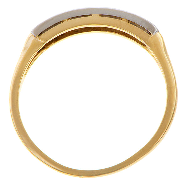 Vintage Two Toned Diamond Band Ring, from Doyle & Doyle antique and vintage jewelry boutique