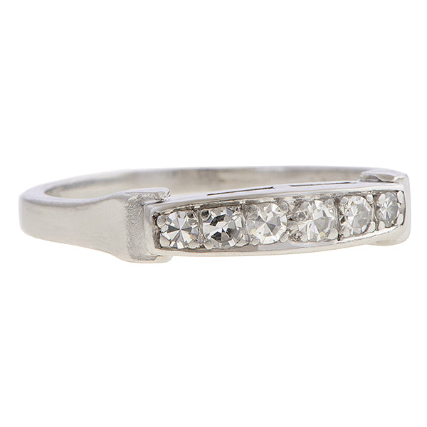 Vintage Diamond Wedding Band sold by Doyle and Doyle an antique and vintage jewelry boutique