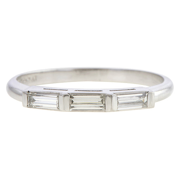 Vintage Baguette Diamond Wedding Band sold by Doyle and Doyle an antique and vintage jewelry boutique