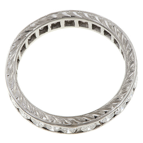 Vintage Diamond Eternity Band sold by Doyle and Doyle an antique and vintage jewelry boutique