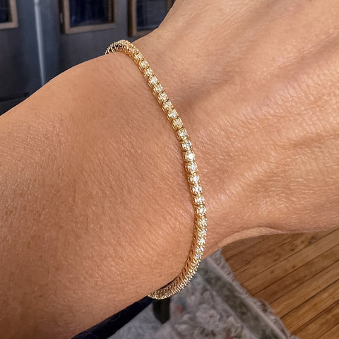 Diamond Tennis Bracelet, 1.00 sold by Doyle and Doyle an antique and vintage jewelry boutique