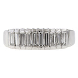 Vintage Baguette Cut Diamond Wedding Band sold by Doyle and Doyle an antique and vintage jewelry boutique