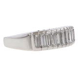 Vintage Baguette Cut Diamond Wedding Band sold by Doyle and Doyle an antique and vintage jewelry boutique