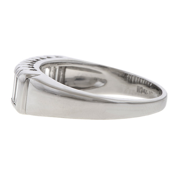 Vintage Baguette Cut Diamond Wedding Band sold by Doyle and Doyle an antique and vintage jewelry boutique